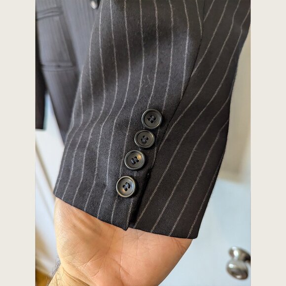 DANIELE ALESSANDRINI - Classic striped jacket - Sz 50 - Picture 3 of 7